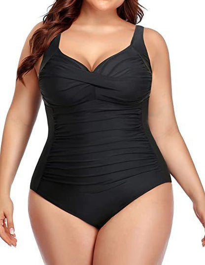 🩱 Maillot Une Pièce Grande Taille – Élégant & Sculptant | XL-Charmes
