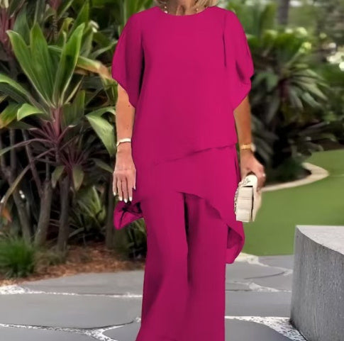 🌬️ Ensemble 2 Pièces Femme – Costume Ample Mousseline Élégant | XL-Charmes