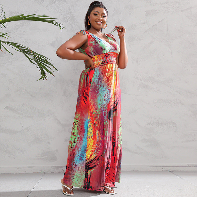 👗Robe Longue Été Grande Taille – Chic Européen & Américain | XL-Charmes