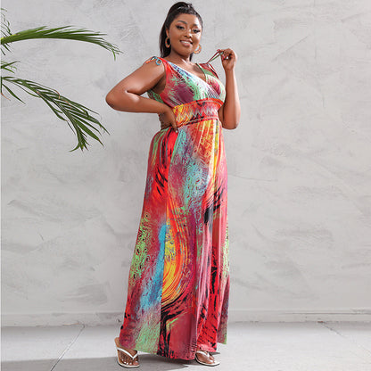 👗Robe Longue Été Grande Taille – Chic Européen & Américain | XL-Charmes