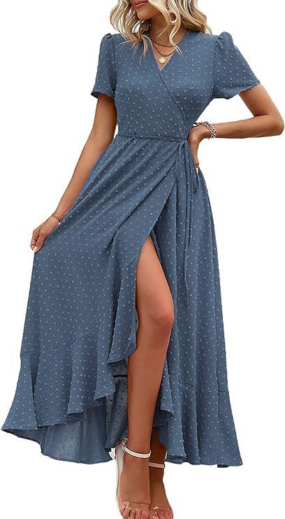 👗 Robe de Plage Plissée à Fente – Été Décontracté Femme | XL-Charmes