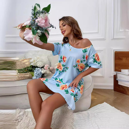 👗 Robe Courte Été Femme – Imprimé Numérique & Coupe Ample | XL-Charmes