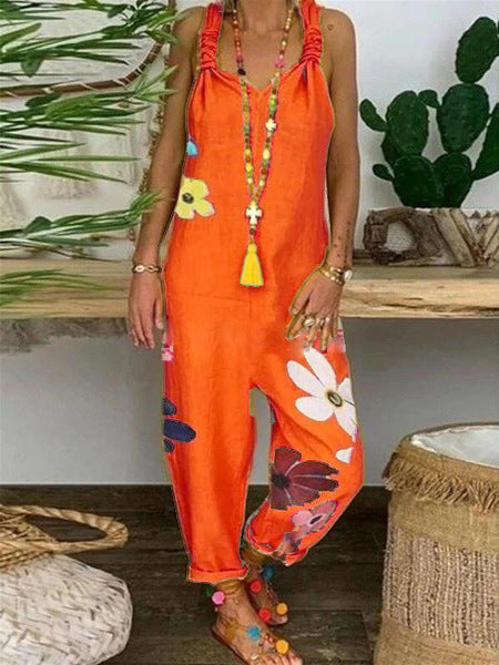 👖 Pantalon à bretelles en lin grande taille – Look décontracté femme | XL-Charmes