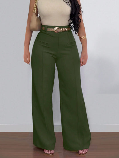 👖 Pantalon Décontracté Femme – Taille Élastique Sans Ceinture | XL-Charmes