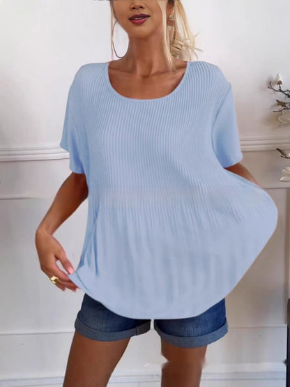 👚 Chemisier Plissé Femme – Style Occidental Jeune & Chic