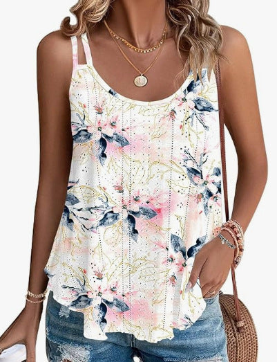 👚 Débardeur Jacquard Femme – Col Rond, Bretelles Intérieures, Coloris Unis | XL-Charmes