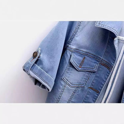 👖 Cardigan Femme – Manteau Court en Jean & Élastique | XL-Charmes