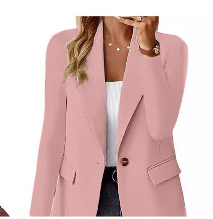 🧥 Veste Femme Décontractée à Revers & Boutons – Look Tailleur Chic