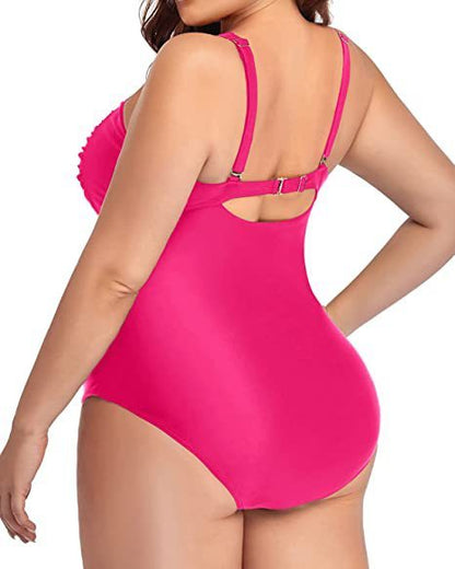 🩱 Maillot Une Pièce Grande Taille – Élégant & Sculptant | XL-Charmes