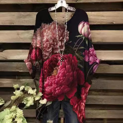 👚 Haut Femme Grande Taille – Ourlet Irrégulier Chic & Fluide