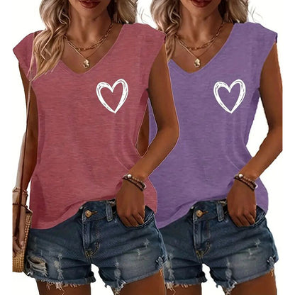 👕 Lot de 2 T-shirts Graphiques Femme – Imprimés Amusants & Décontractés | XL-Charmes