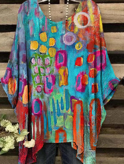 👚 Haut Femme Grande Taille – Ourlet Irrégulier Chic & Fluide