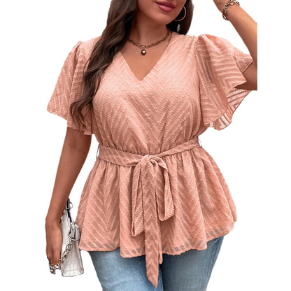 👚 Haut grande taille léger col V – Ample & confortable | XL-Charmes