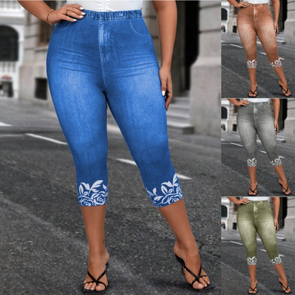 👖 Pantalon Imprimé Ajusté Grande Taille – Confort Léger & Style Été | XL-Charmes