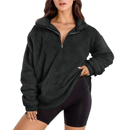 🧥 Pull Col Montant Femme – Doublé Polaire Velours | XL-Charmes