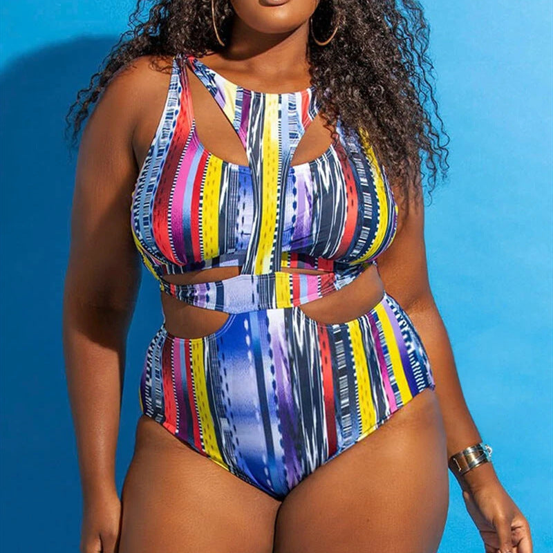 👙 Maillot de Bain Bikini Grande Taille – Imprimé Ethnique | XL-Charmes