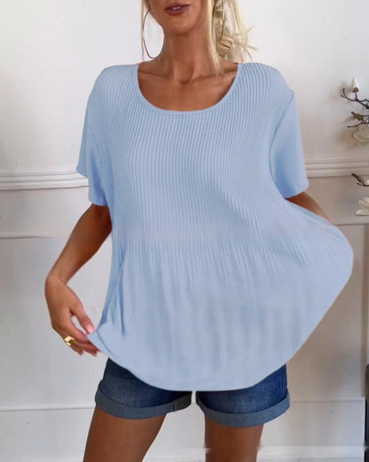 👚 Chemisier Plissé Femme – Style Occidental Jeune & Chic