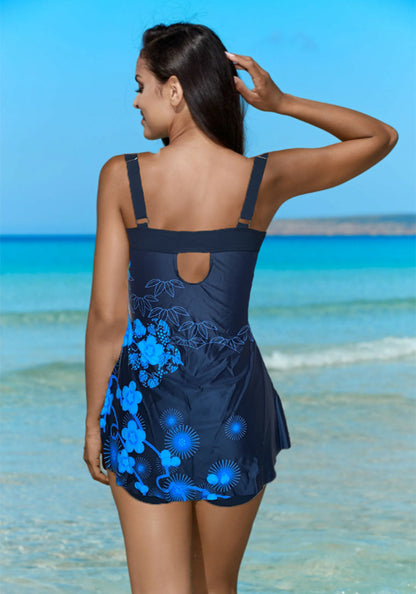 🩱 Maillot Une Pièce Conservateur – Jupe Fendue Grande Taille | XL-Charmes