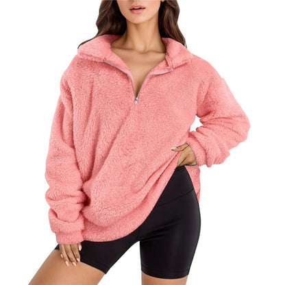 🧥 Pull Col Montant Femme – Doublé Polaire Velours | XL-Charmes