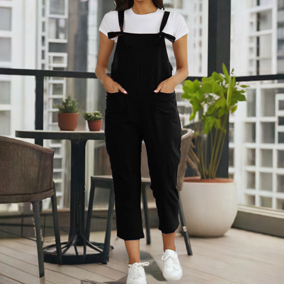 🩳 Combinaison Décontractée à Bretelles – Grande Taille Femme