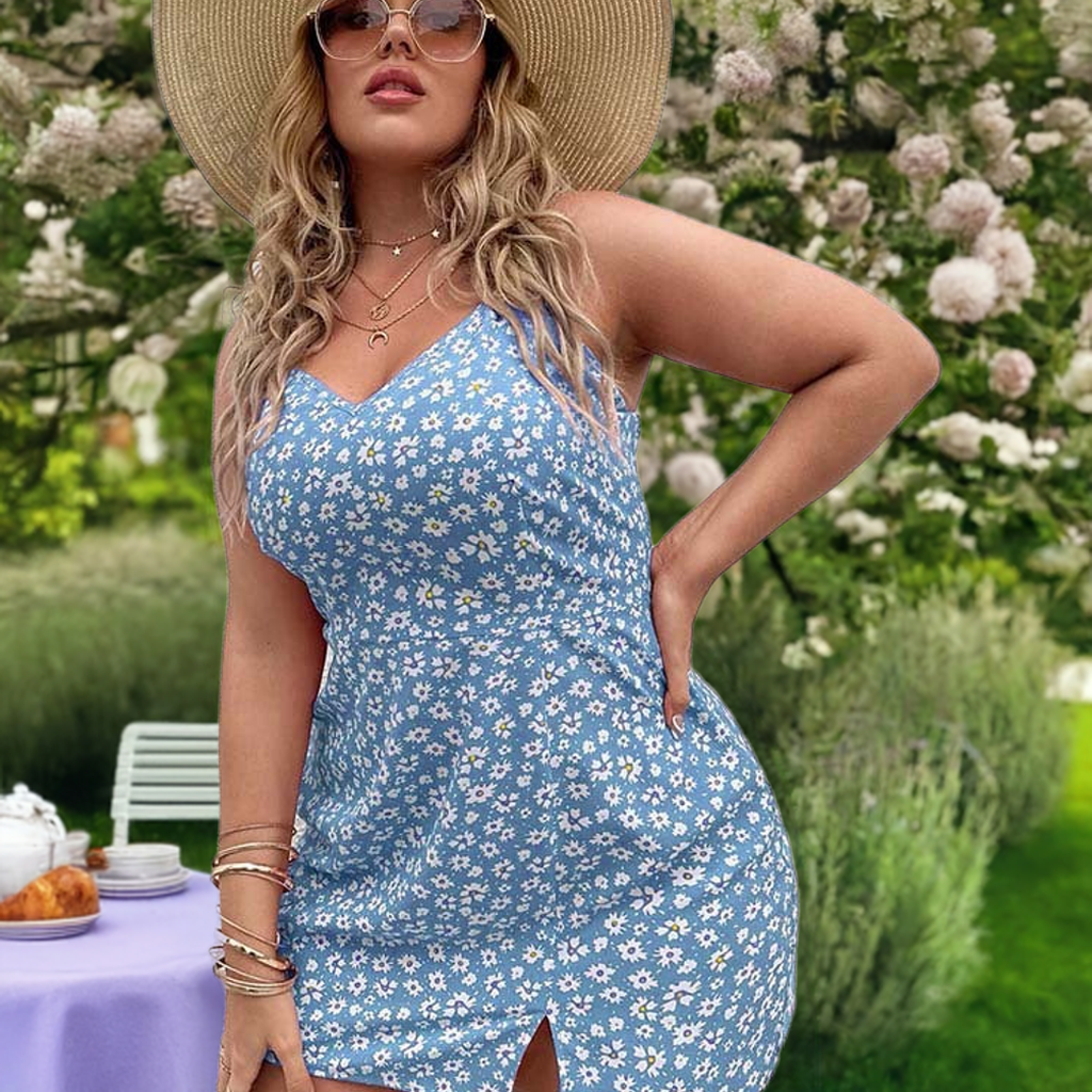 👗 Robe Imprimée Grande Taille – Élégante & Légère Été 2025 | XL-Charmes