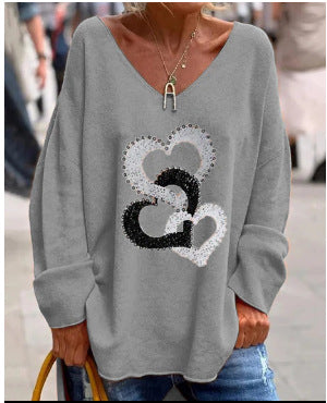 👚 Haut Imprimé Fendu Femme – Décontracté Urbain Grande Taille