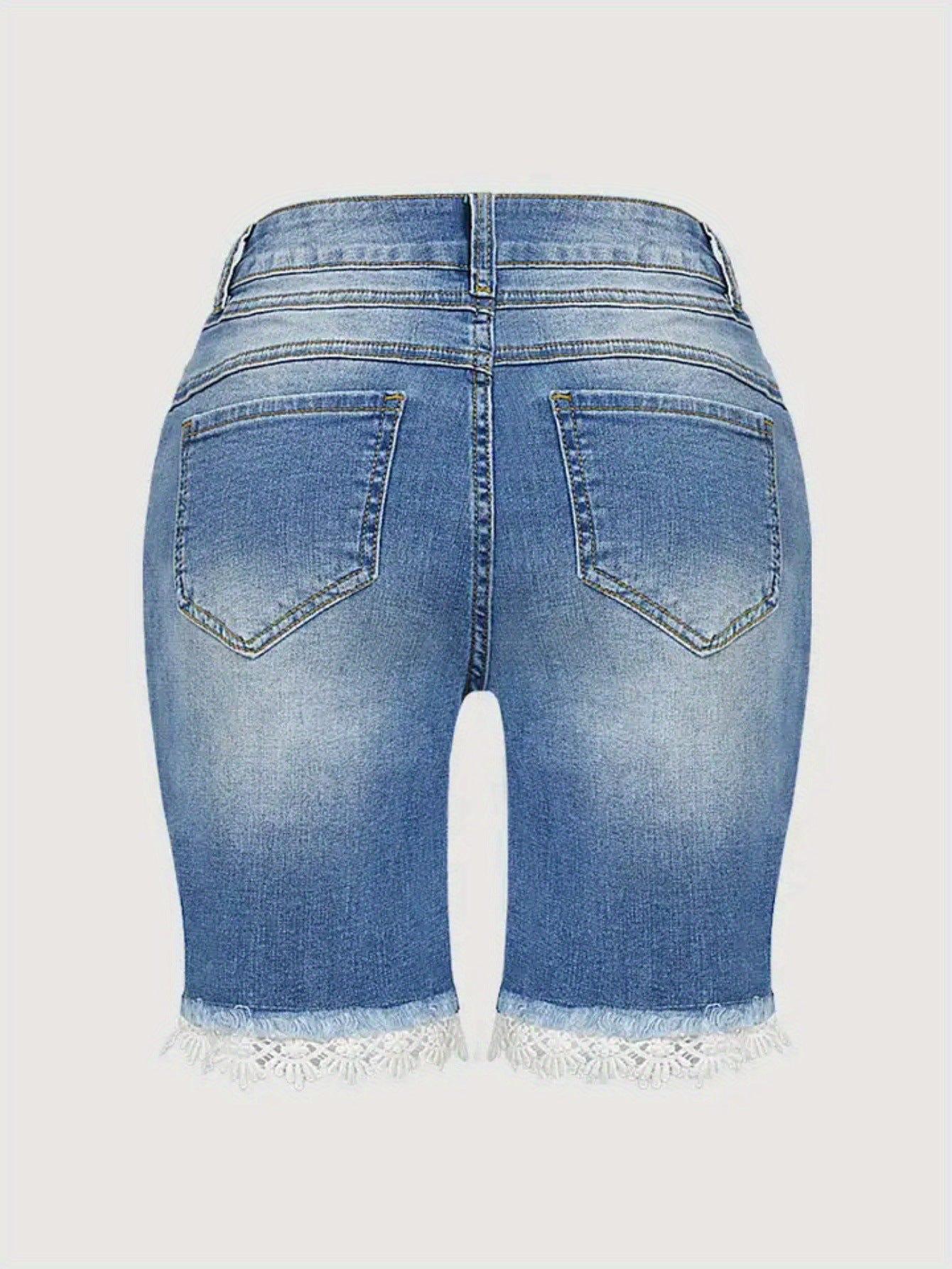🩳 Short Jean Bleu Clair Femme – Taille Haute Chic | XL-Charmes