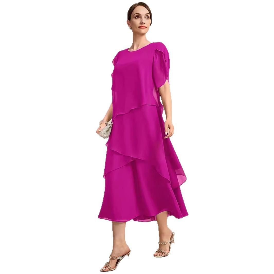 👗 Robe Ample Mousseline Femme – Cache Ventre Élégante | XL-Charmes