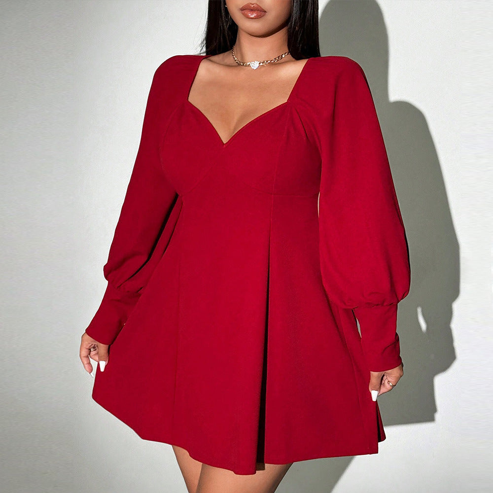 👗 Robe Rouge Taille Haute Femme – Grande Taille Élégante | XL-Charmes
