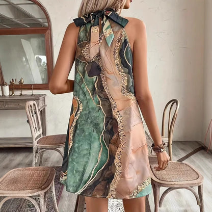 👗 Robe Rayée Femme – Mini Fourreau Sans Manches | XL-Charmes