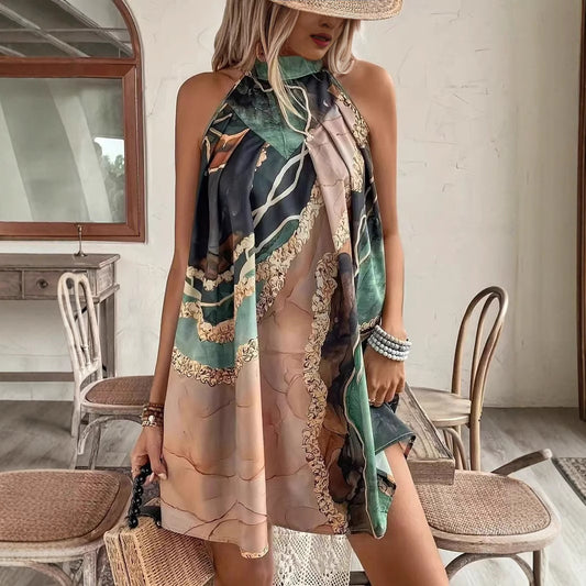 👗 Robe Rayée Femme – Mini Fourreau Sans Manches | XL-Charmes