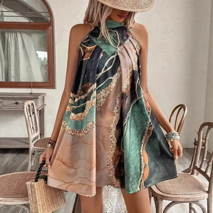 👗 Robe Rayée Femme – Mini Fourreau Sans Manches | XL-Charmes