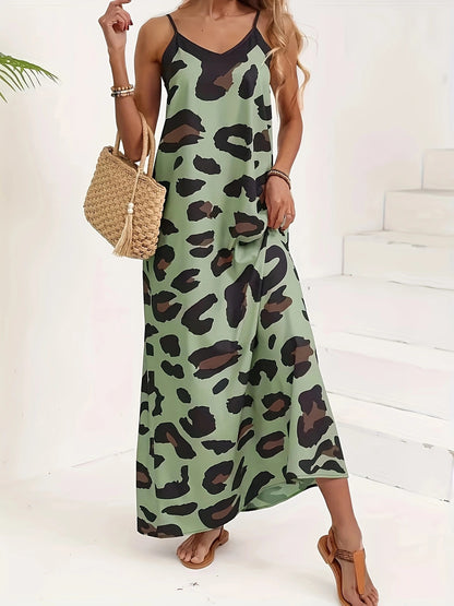 👗 Robe Longue Léopard Femme – Élégante & Sauvage Grande Taille