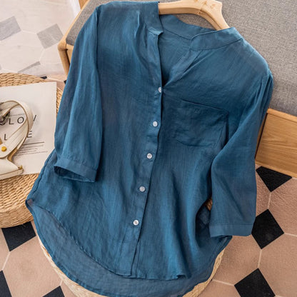 👚 Chemise Été Femme – Style Artistique Rétro & Coton-Lin | XL-Charmes