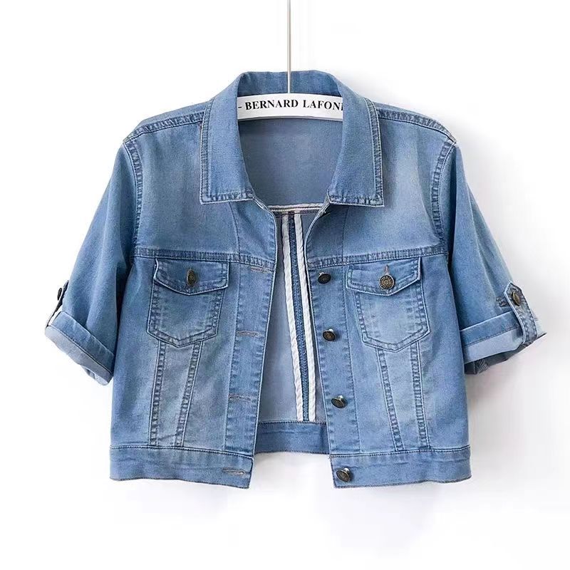 🧥 Veste Jean Ample Femme – Manches Courtes & Look Décontracté | XL-Charmes