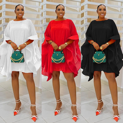 👗 Robe Cape Ample Femme en Mousseline – Élégance Légère | XL-Charmes