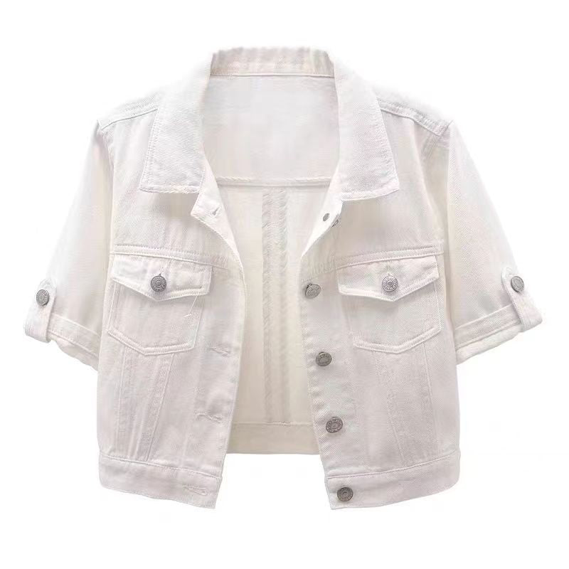 🧥 Veste Jean Ample Femme – Manches Courtes & Look Décontracté | XL-Charmes