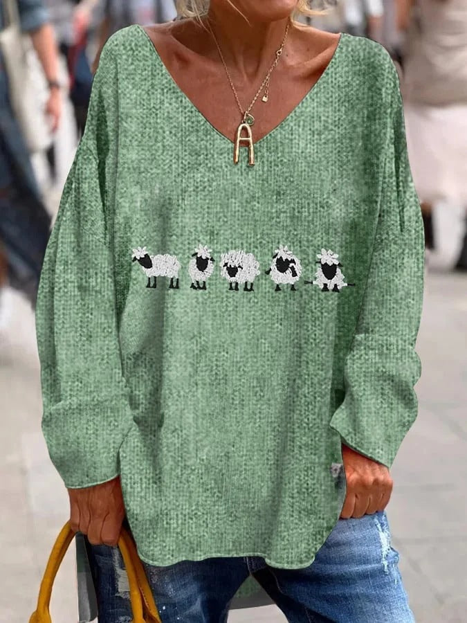 👚 Haut Imprimé Fendu Femme – Décontracté Urbain Grande Taille