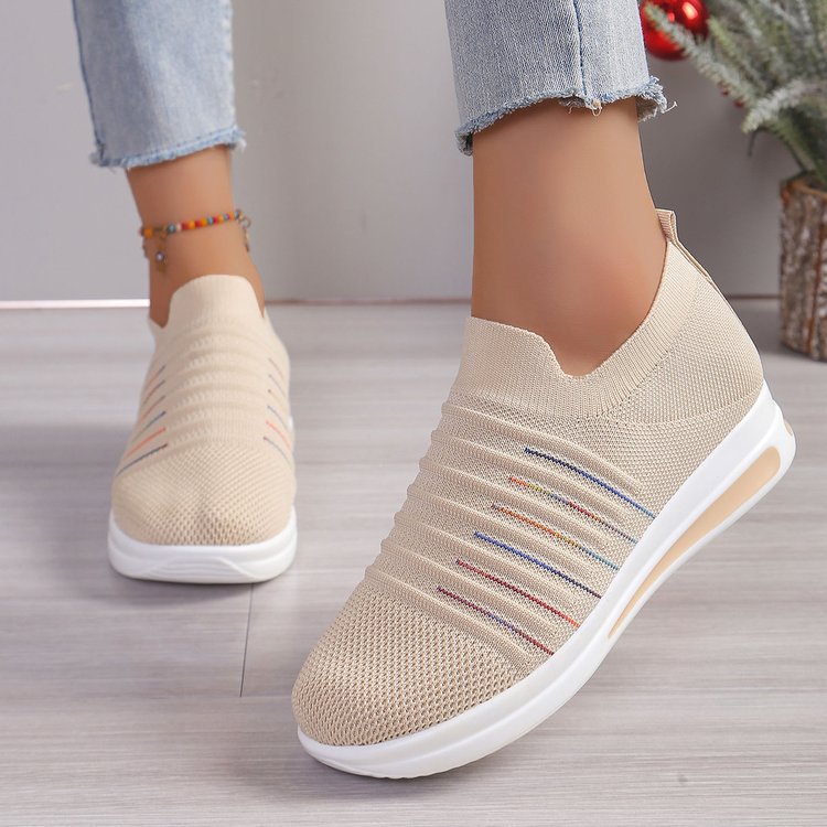 👟 Chaussures Décontractés Flyknit Femme – Grande Taille Respirante | XL-Charmes