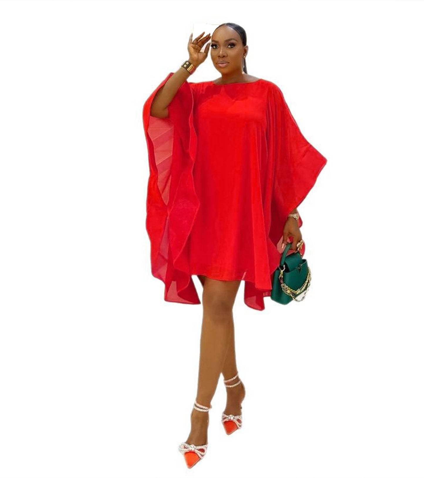 👗 Robe Cape Ample Femme en Mousseline – Élégance Légère | XL-Charmes