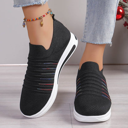 👟 Chaussures Décontractés Flyknit Femme – Grande Taille Respirante | XL-Charmes