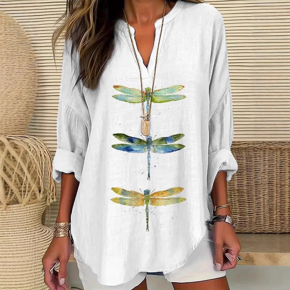 👚 Haut Long Femme – Col V Montant & Manches Longues | XL-Charmes