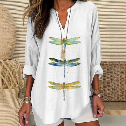 👚 Haut Long Femme – Col V Montant & Manches Longues | XL-Charmes