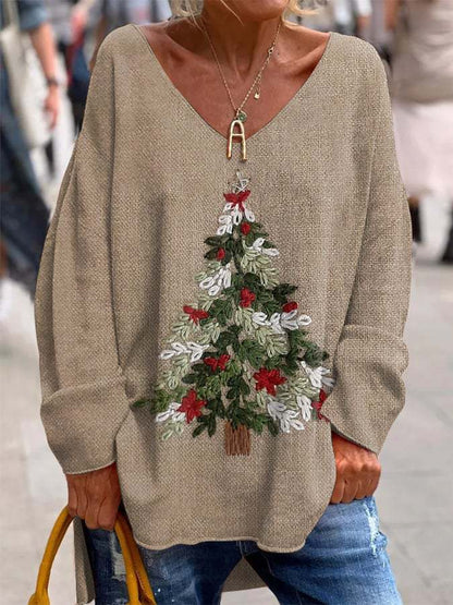 👚 Haut Imprimé Fendu Femme – Décontracté Urbain Grande Taille