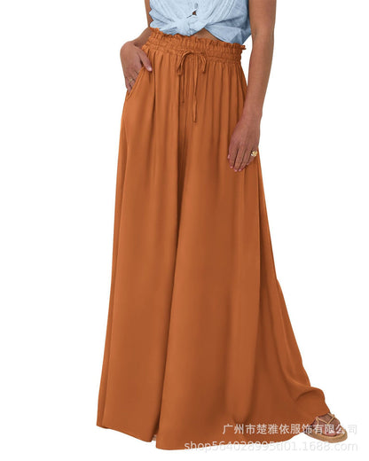 👖 Pantalon Large Taille Haute Femme – Décontracté | XL-Charmes