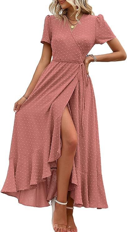 👗 Robe de Plage Plissée à Fente – Été Décontracté Femme | XL-Charmes