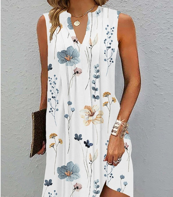 👗 Robe Imprimée Col en V Femme – Élégante & Stylée | XL-Charmes