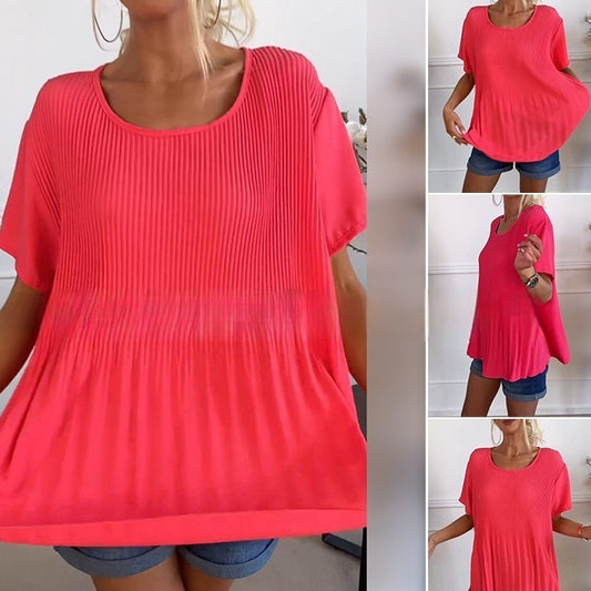 👚 Chemisier Plissé Femme – Style Occidental Jeune & Chic