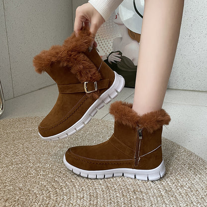 🥿 Bottes de Neige Hiver Femme – Chaudes, Épaisses & Fourrure Douce
