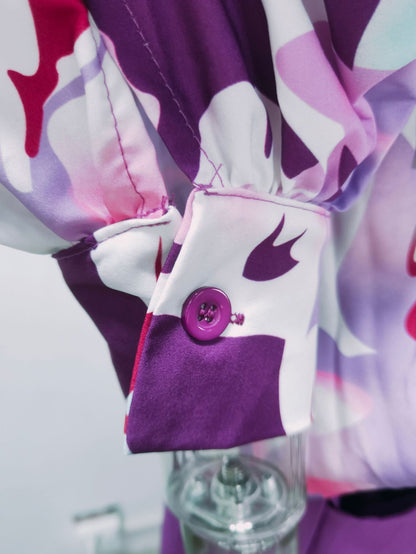 👚 Ensemble Décontracté Imprimé – Femme Grande Taille Ample | XL-Charmes